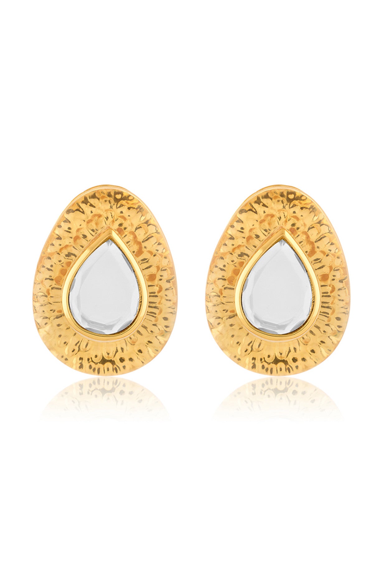 Gold Mirror Boondein Studs