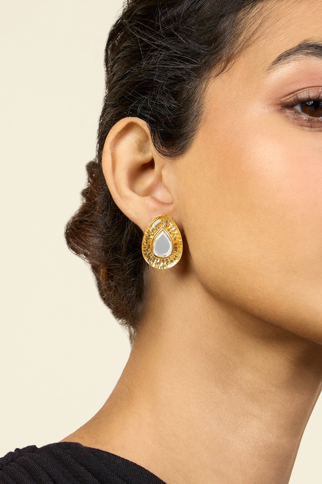 Gold Mirror Boondein Studs