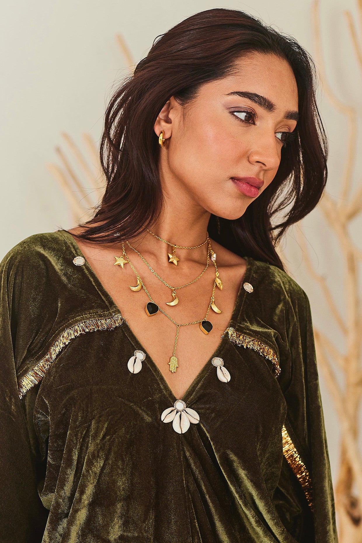 Gold Plated Jagamag Chain Necklace