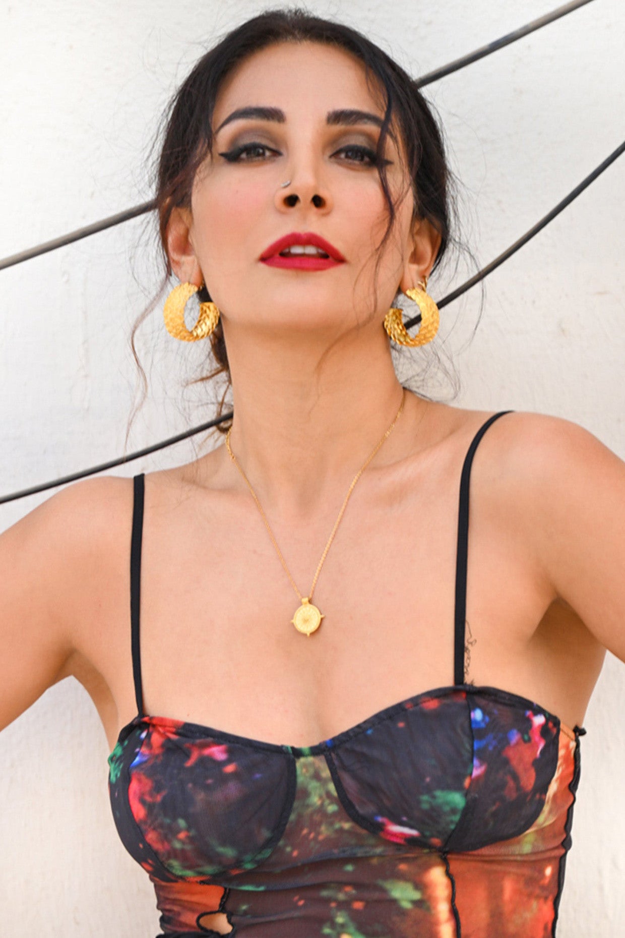 Gold Plated Multi Petal Hoops