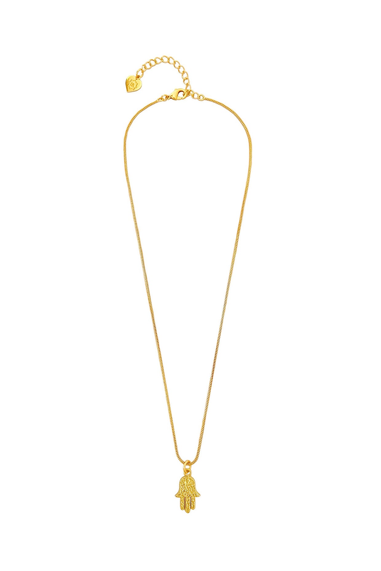 Gold Plated Textured Hamsa Chain