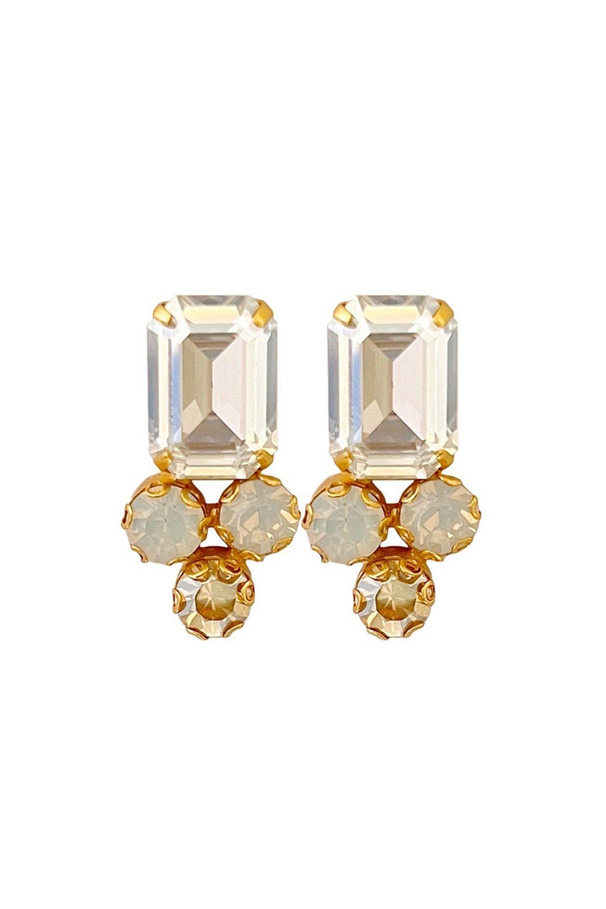 Gold Plated White Candy Studs