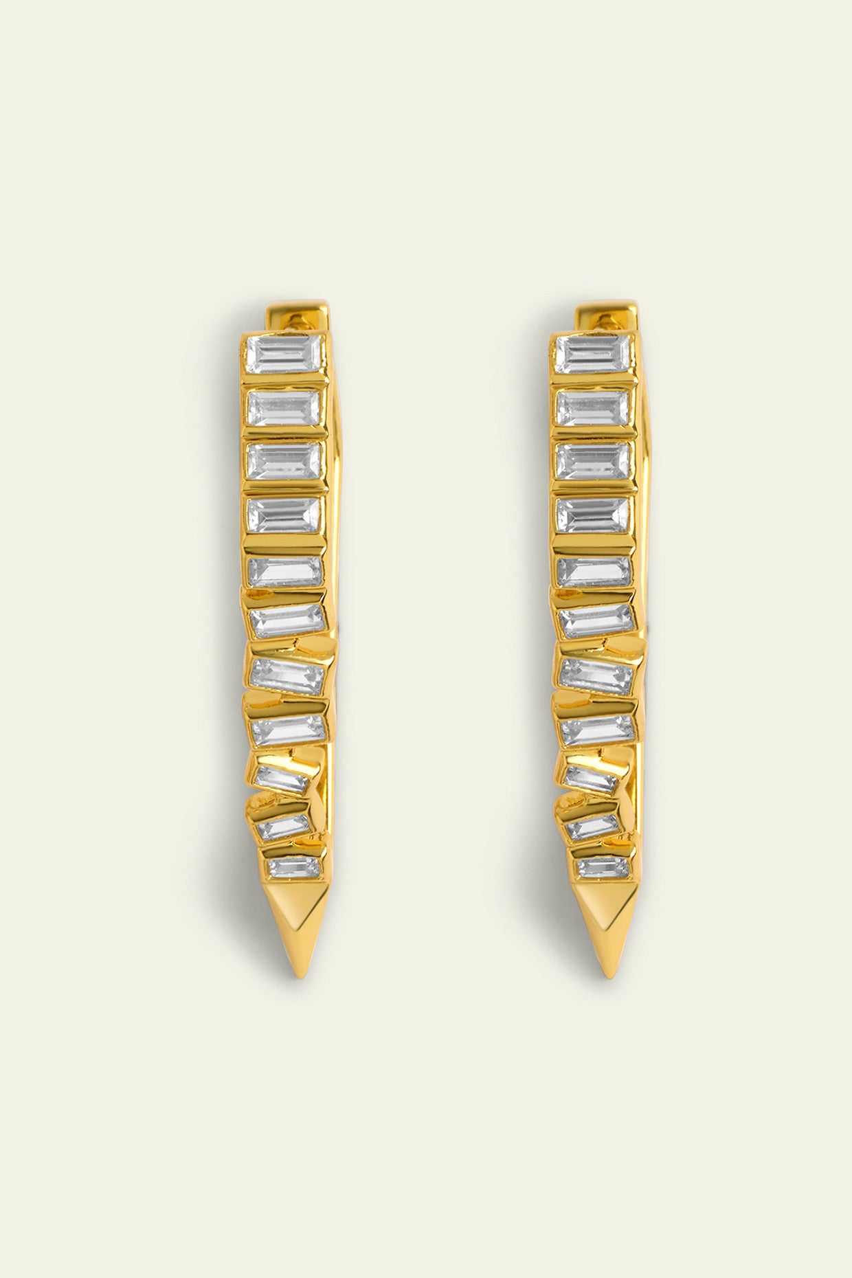 Gold Spiked Hoops