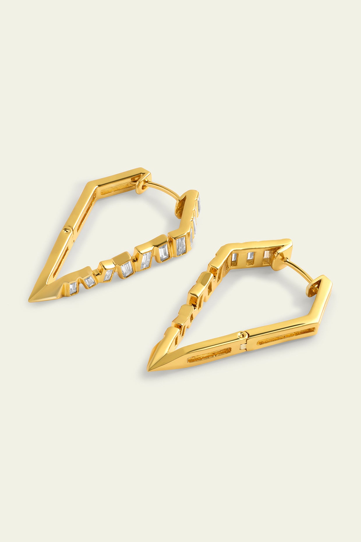 Gold Spiked Hoops