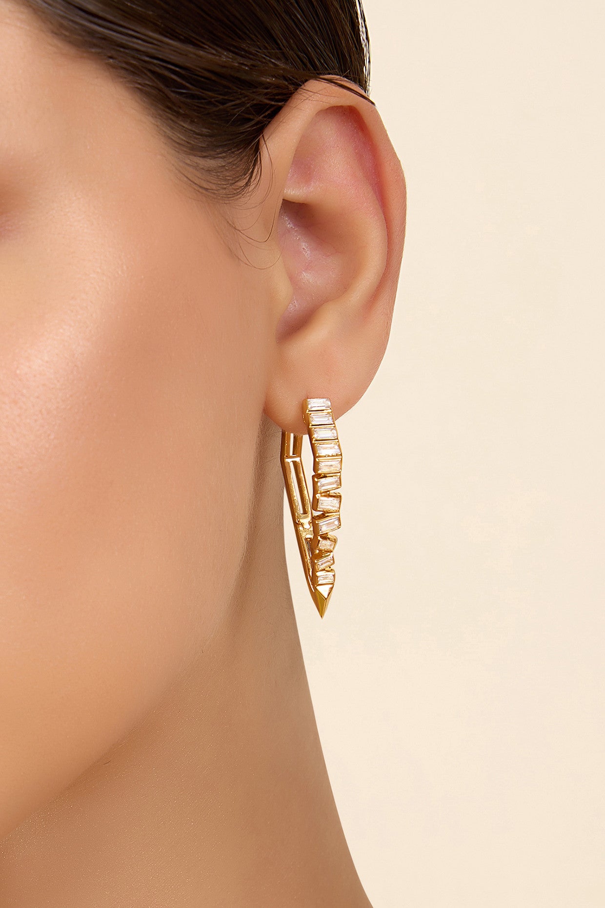 Gold Spiked Hoops