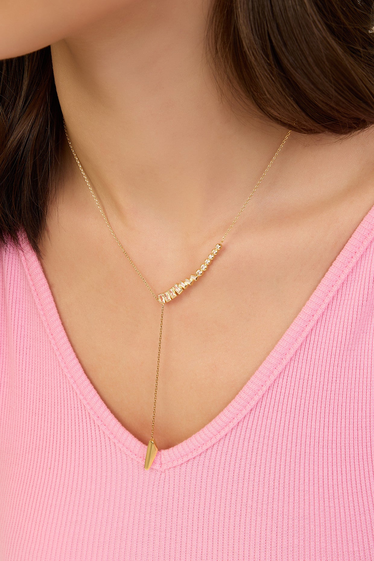 Gold Spiked Lariat