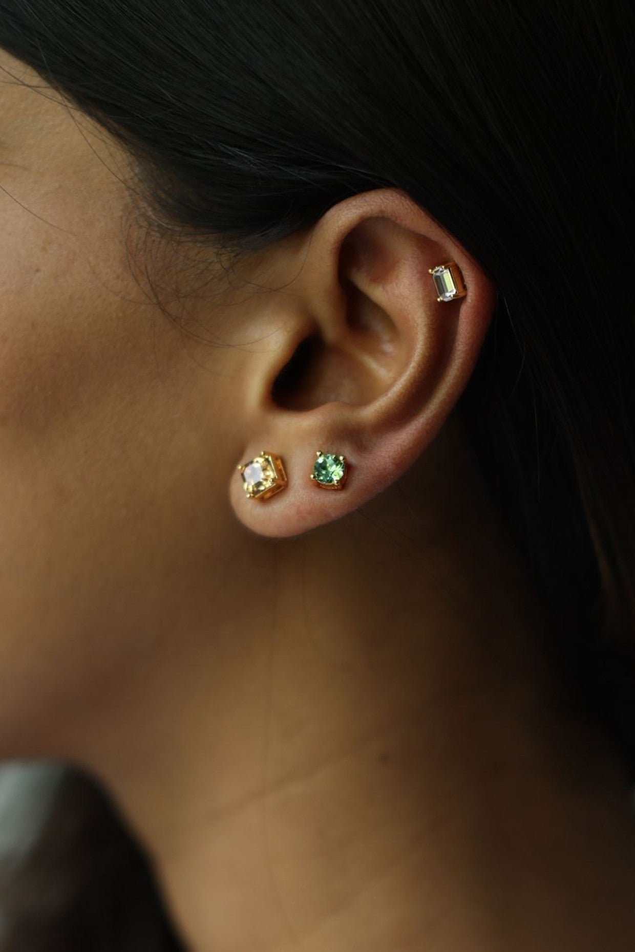 Green Form Earrings