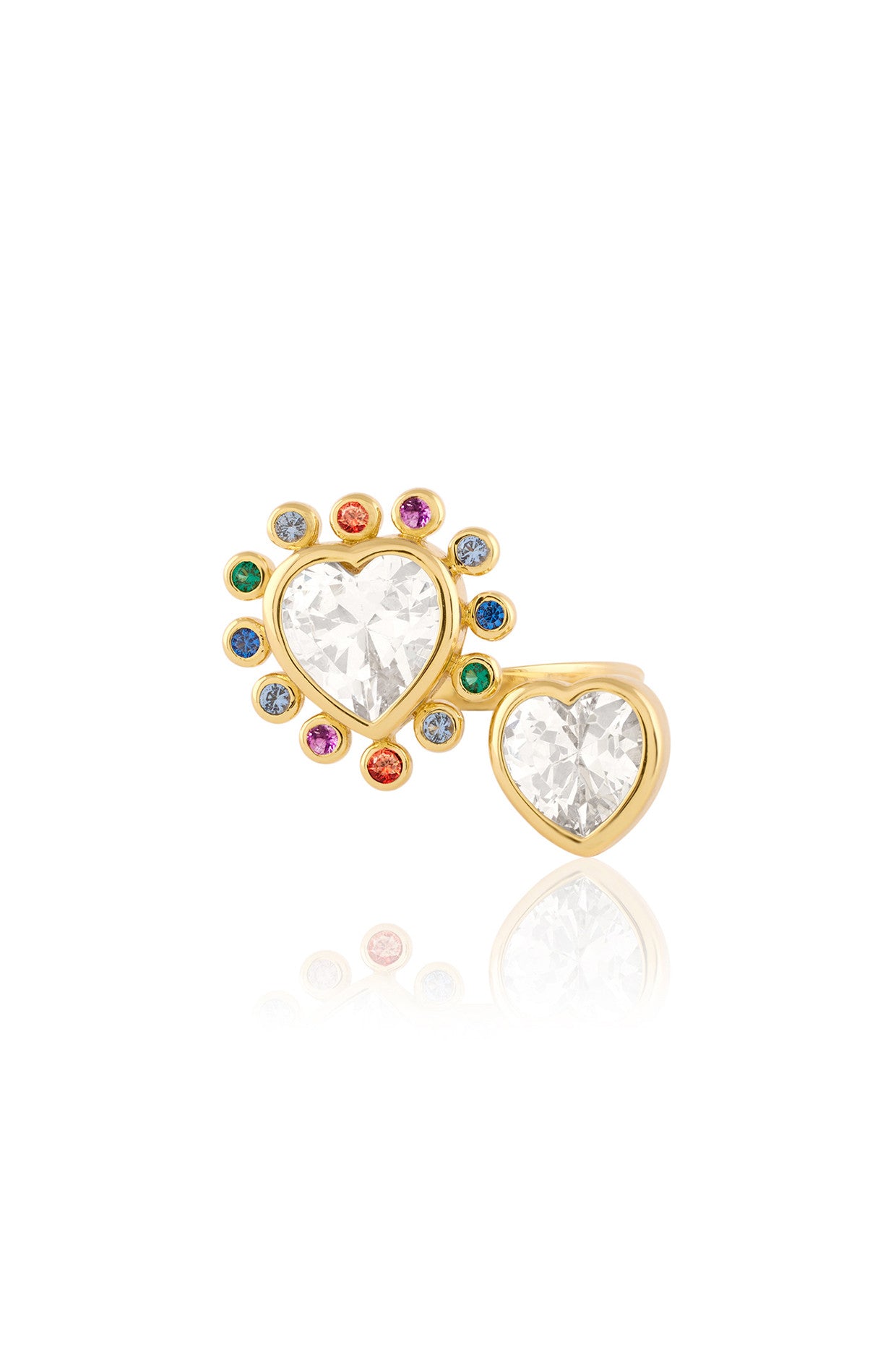I Heart Summer Ring In 18Kt Gold Plated