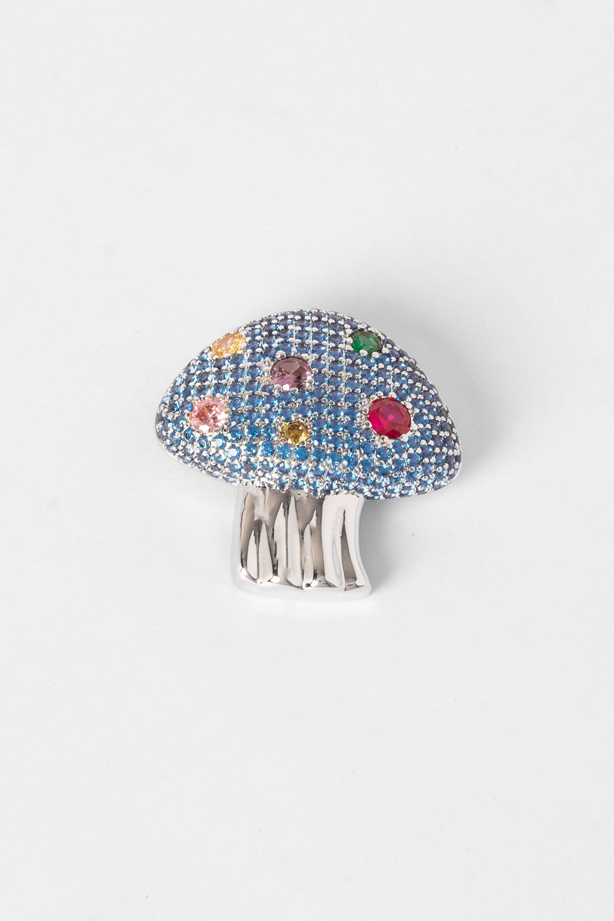 Iced Magic Mushrooms Pendant Necklace