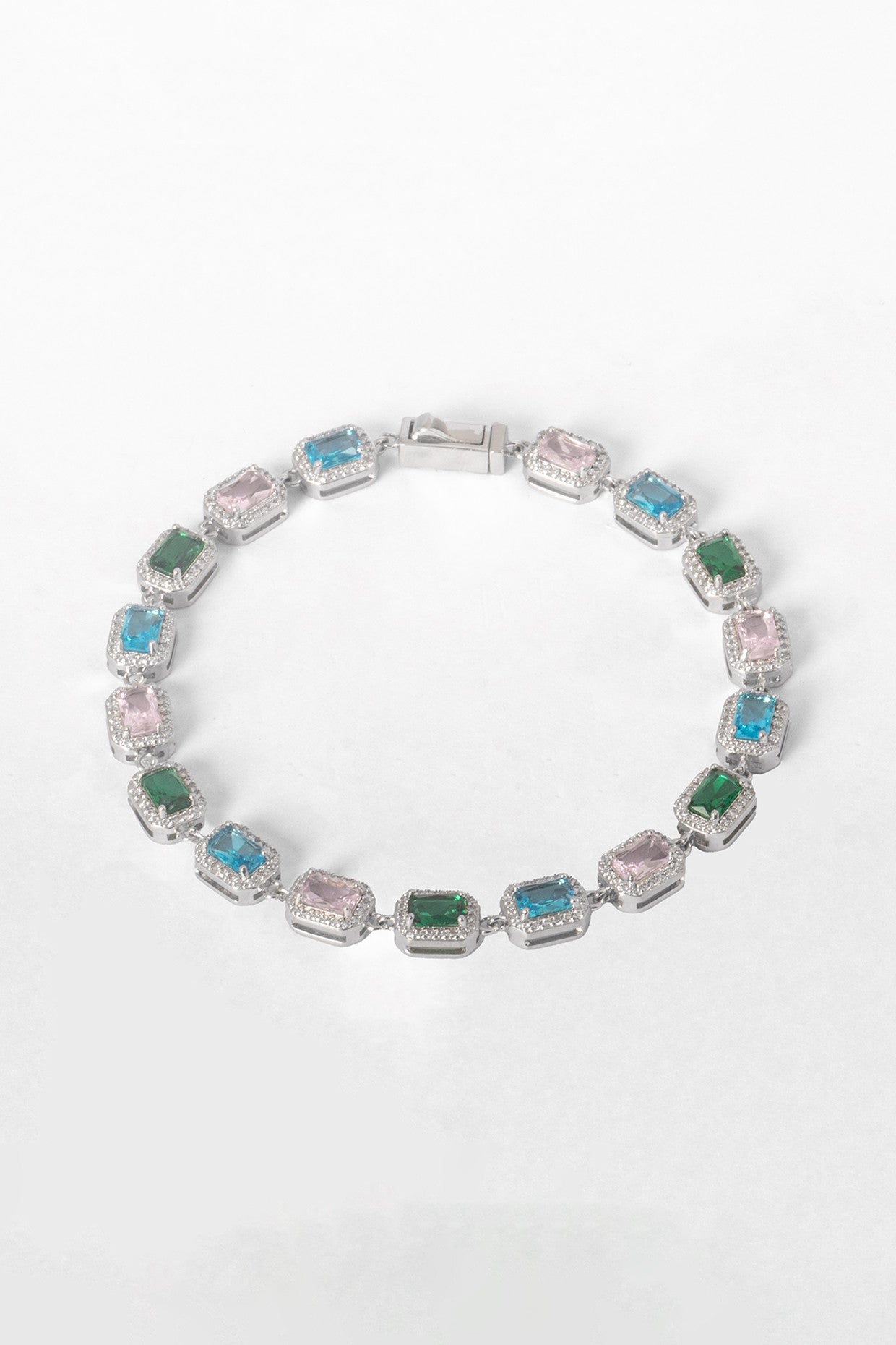 Iced Multigemstone Bracelet
