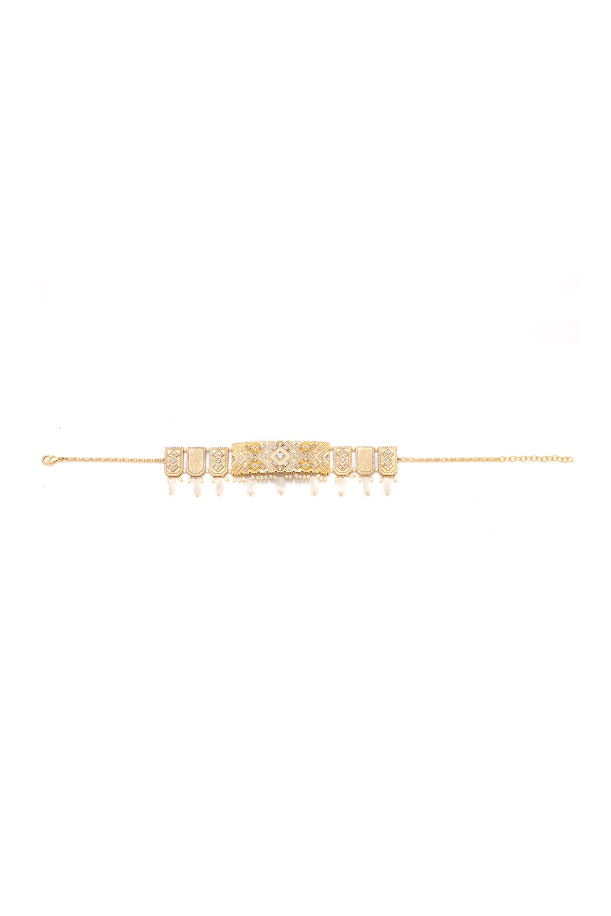 22kt Gold Plated Amelia Sculpted Choker Necklace
