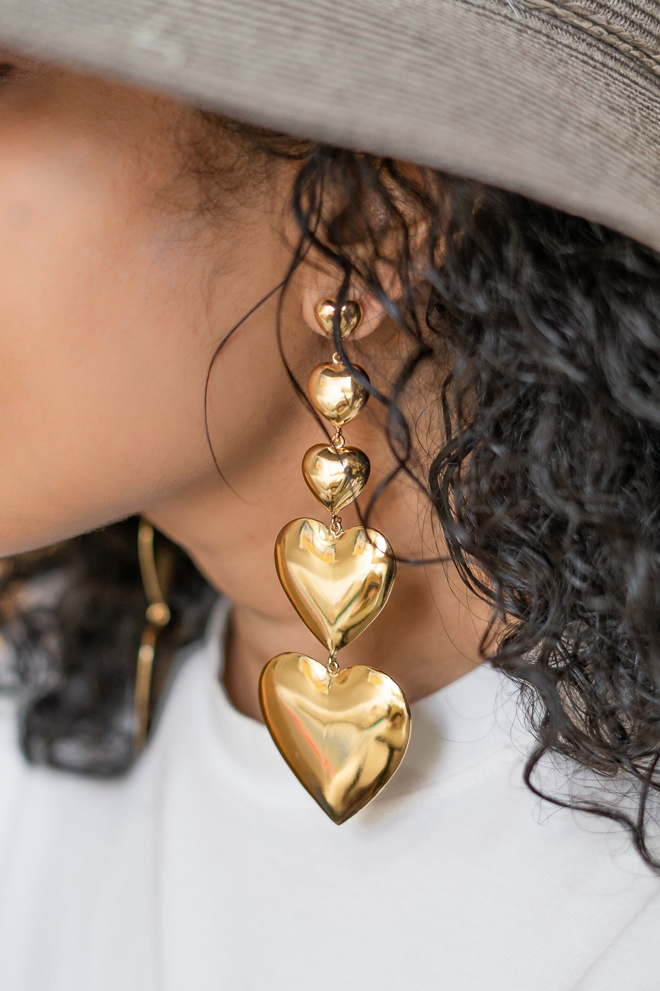 Gold Plated Heart Earrings