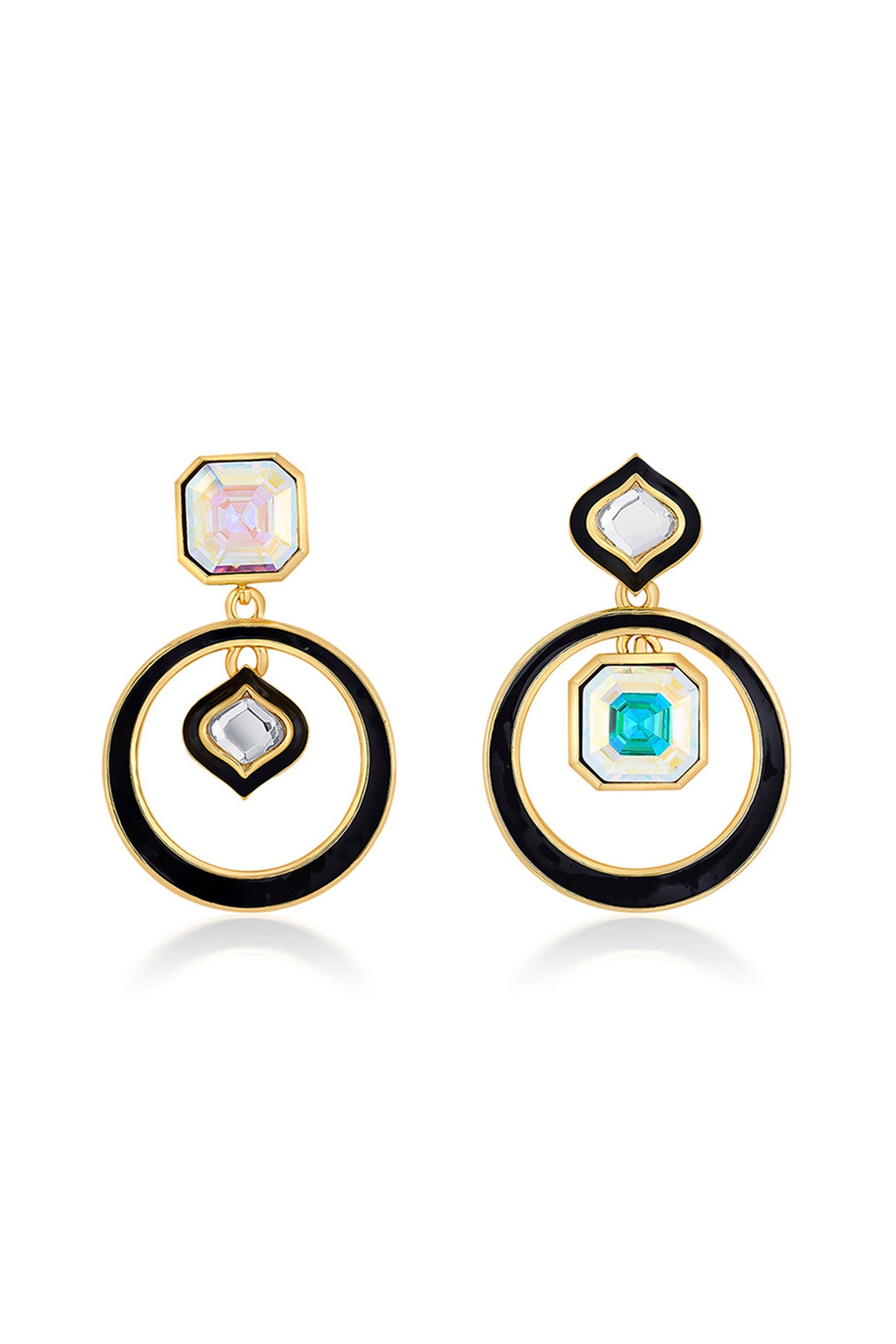Meher Enamel Mirror Earrings