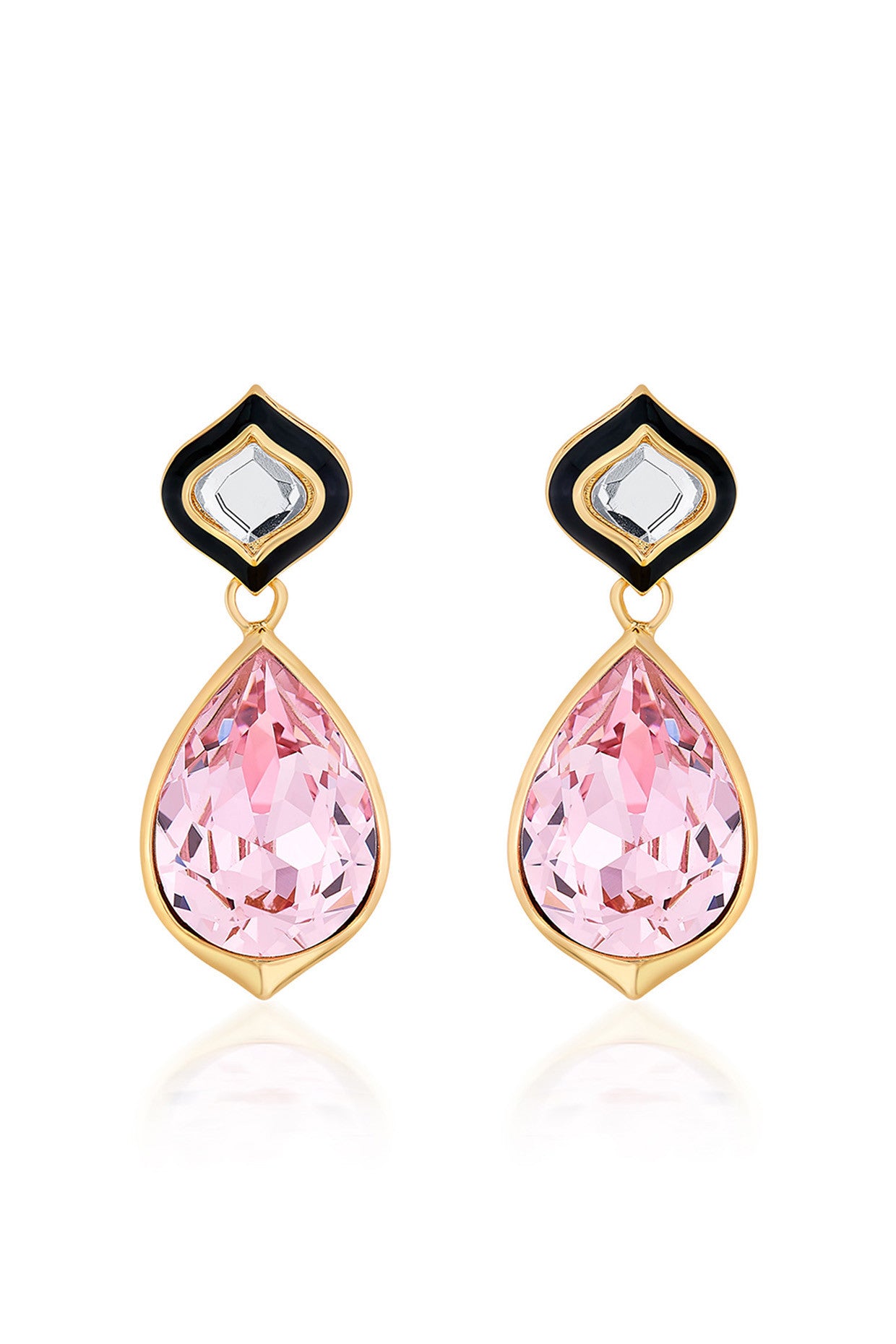 Meher Pink Crystal Earrings