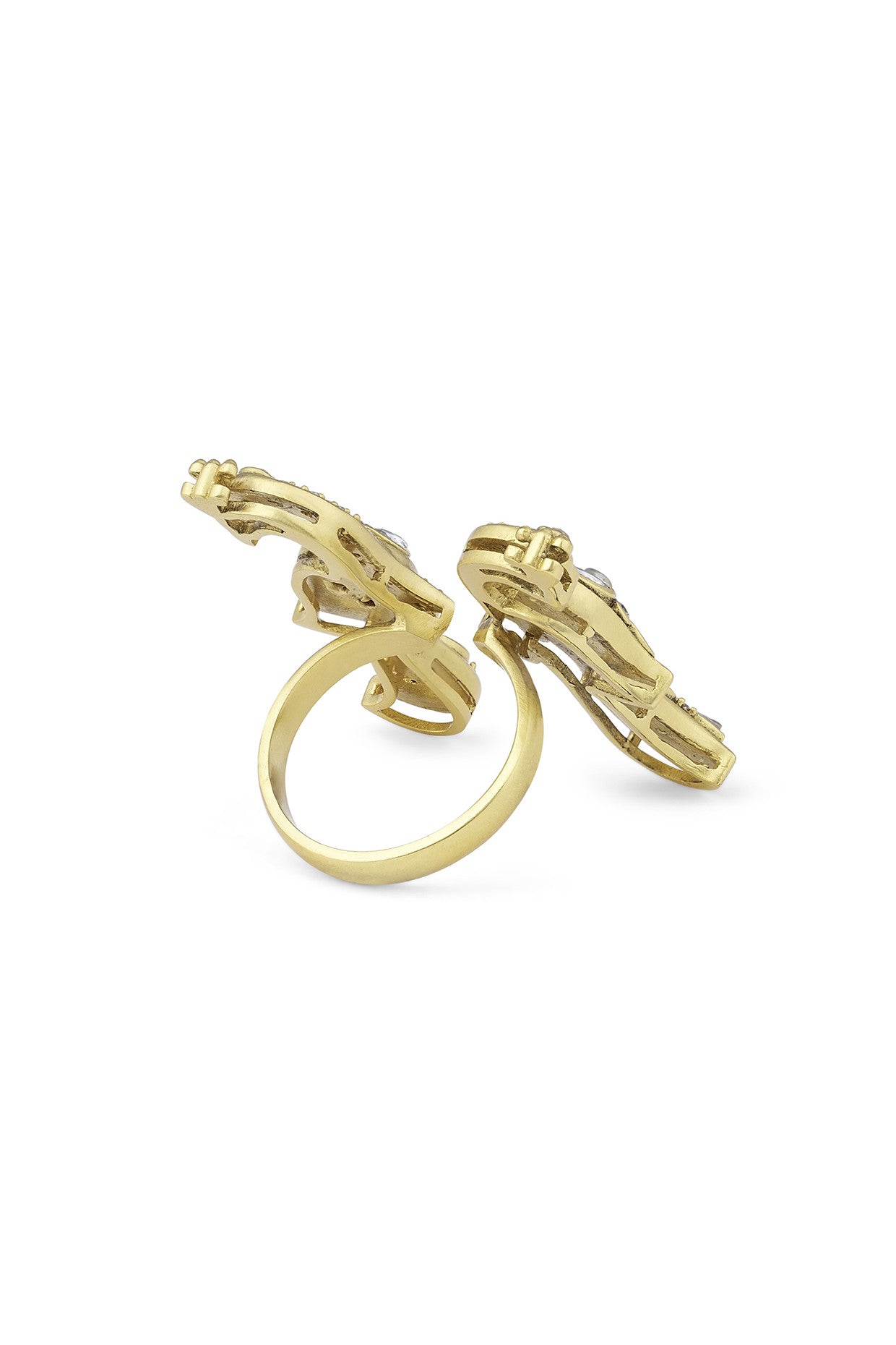 Mehr Peacock Ring in 22Kt Gold Plating