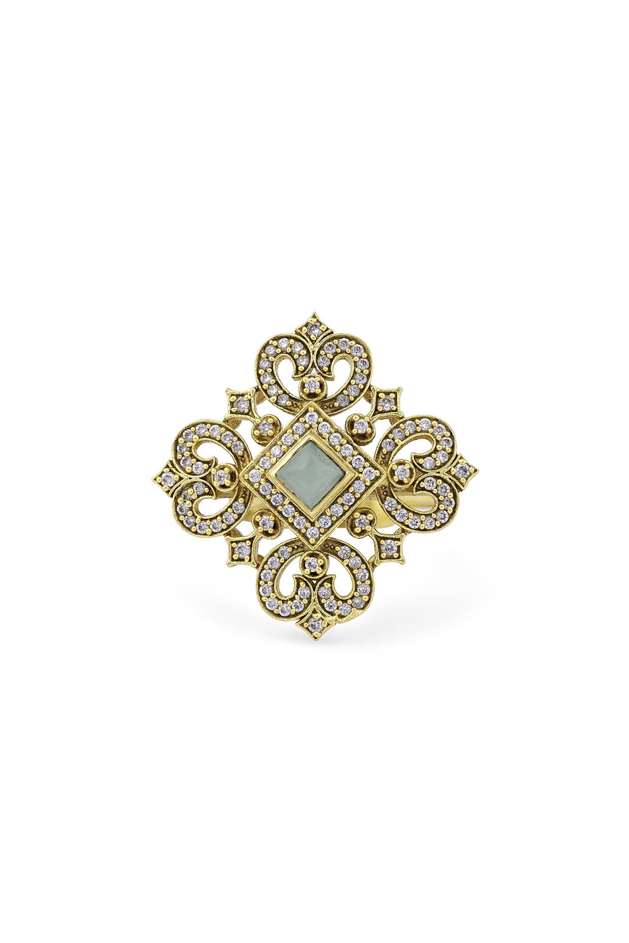 Mehr Statement Ring in 22Kt Gold Plating