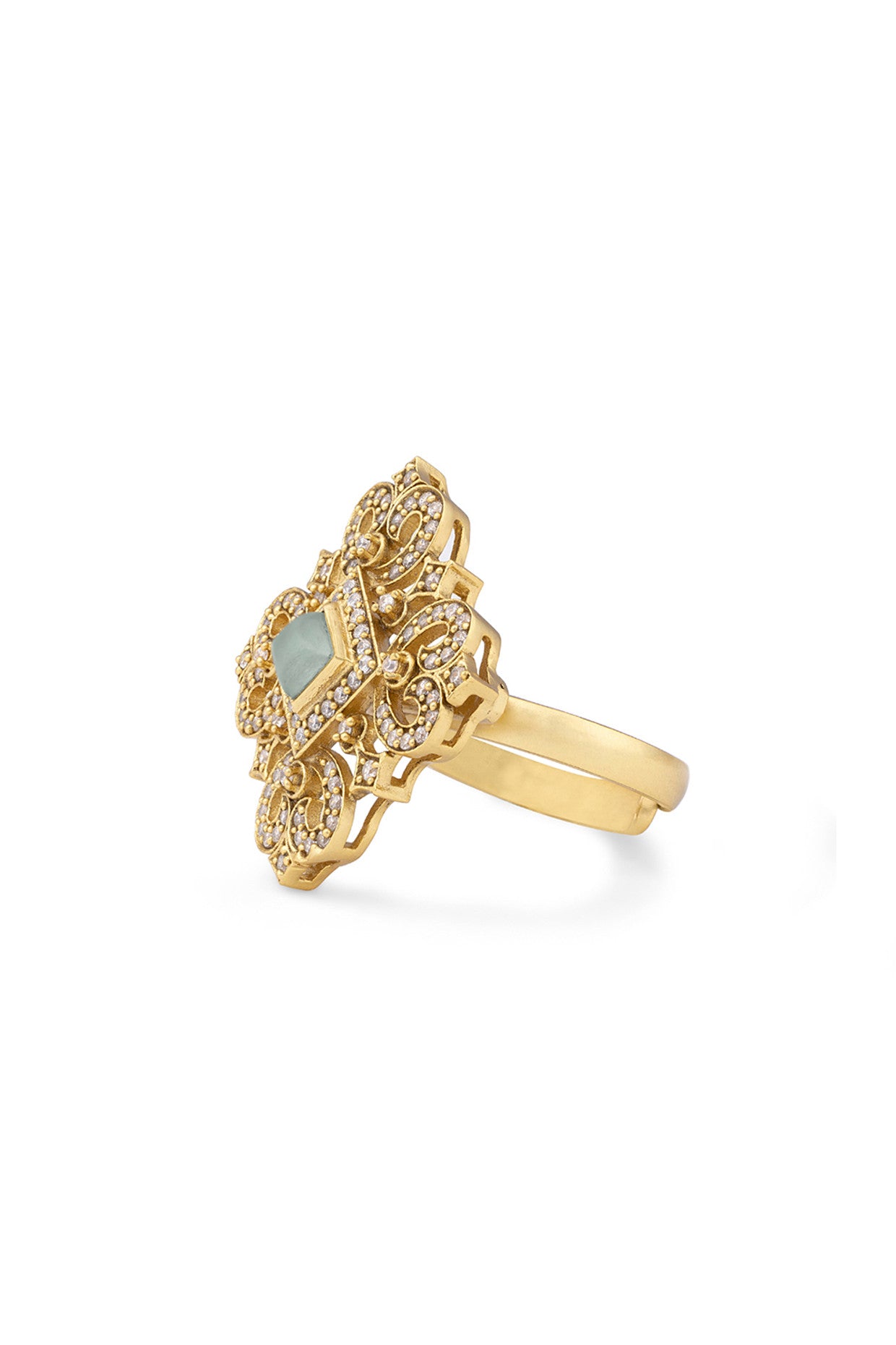 Mehr Statement Ring in 22Kt Gold Plating