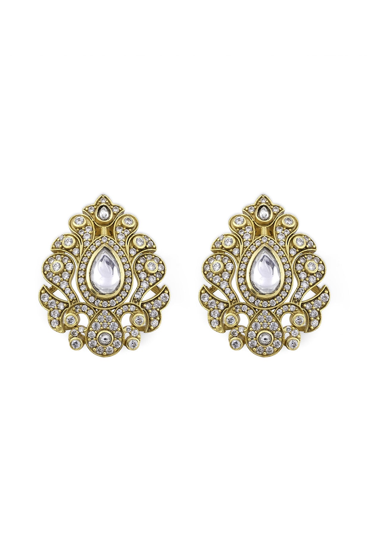 Mehr Statement Studs in 22Kt Gold Plating
