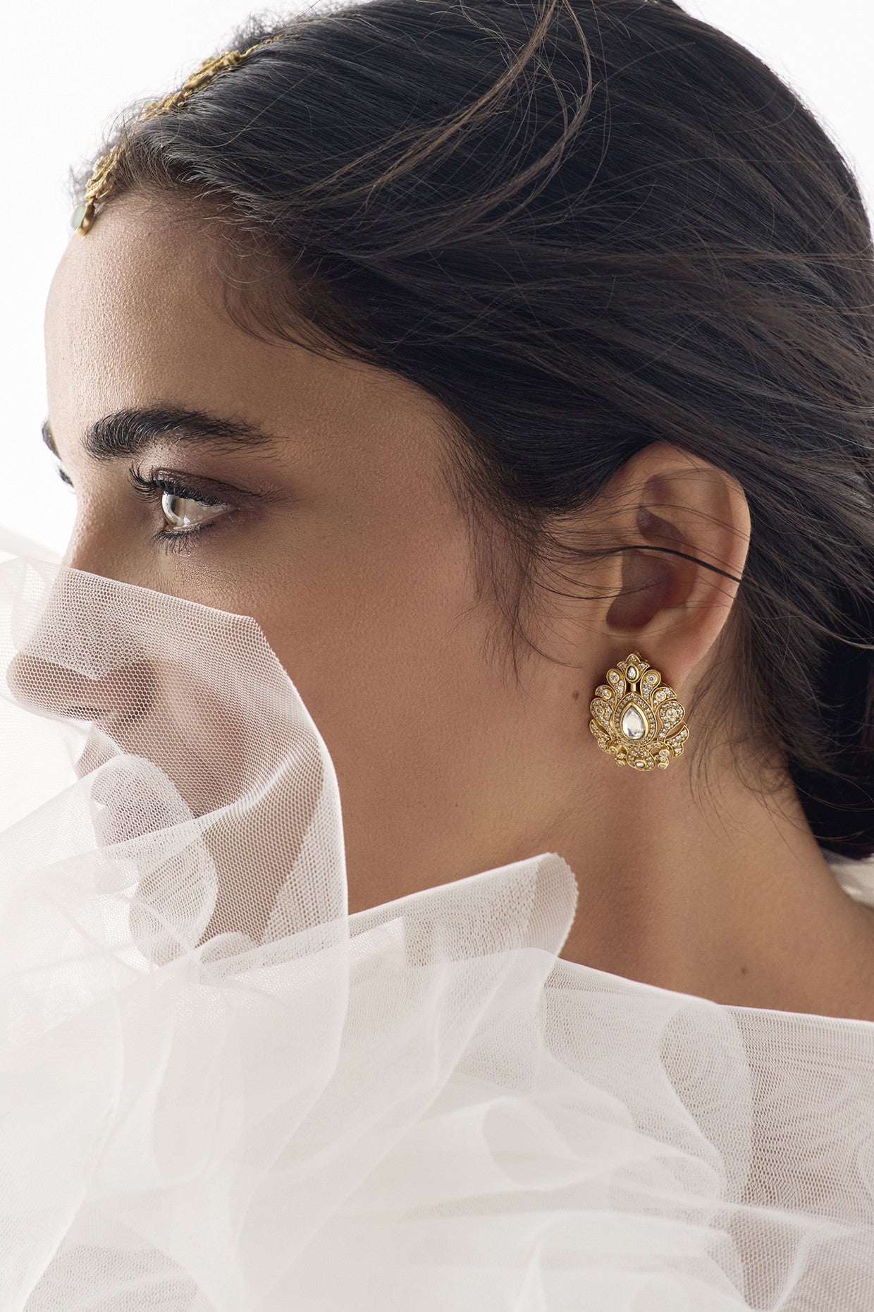 Mehr Statement Studs in 22Kt Gold Plating