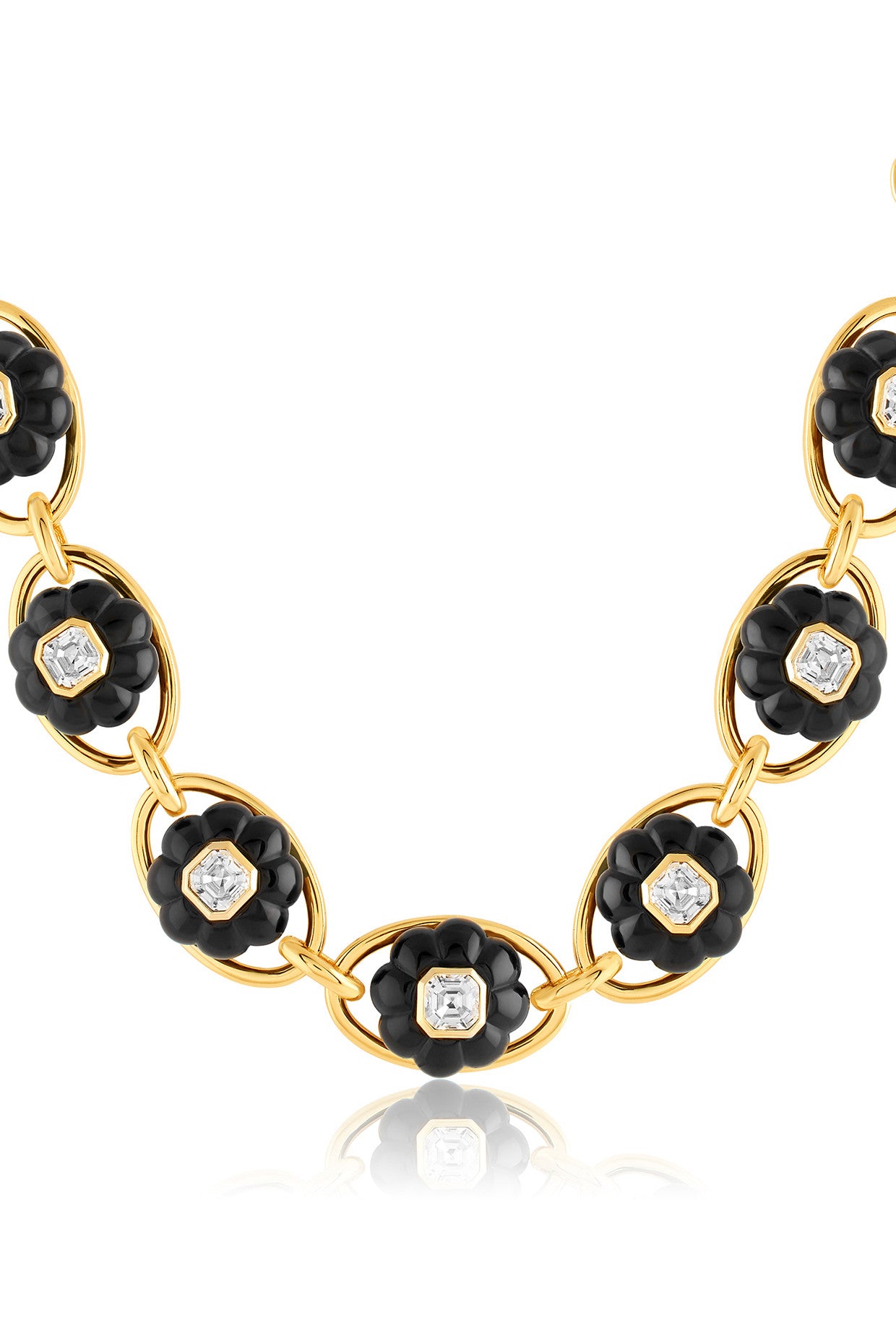 Midnight Garden Collar Necklace 18Kt Gold Plated