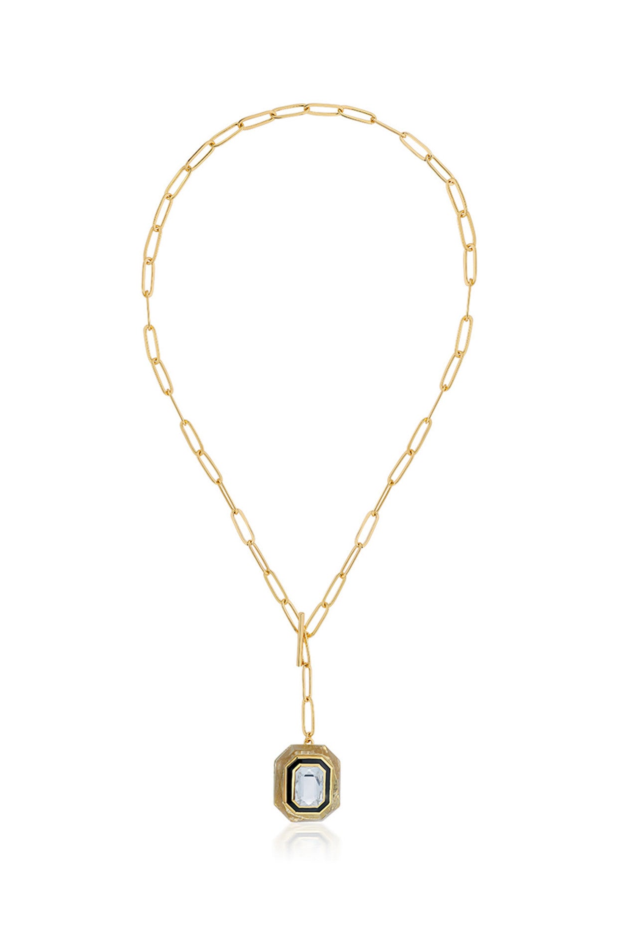 Bling Infinity Cut Crystal Y-Necklace