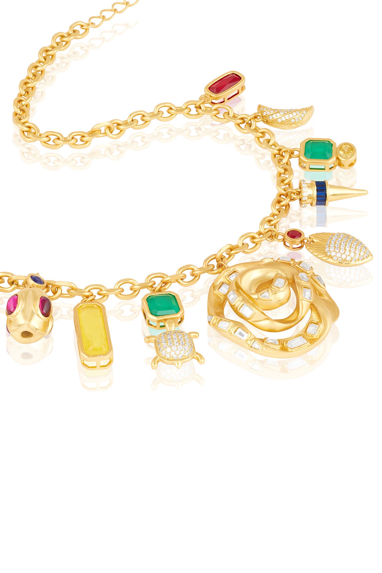 Gemstones Charm Necklace