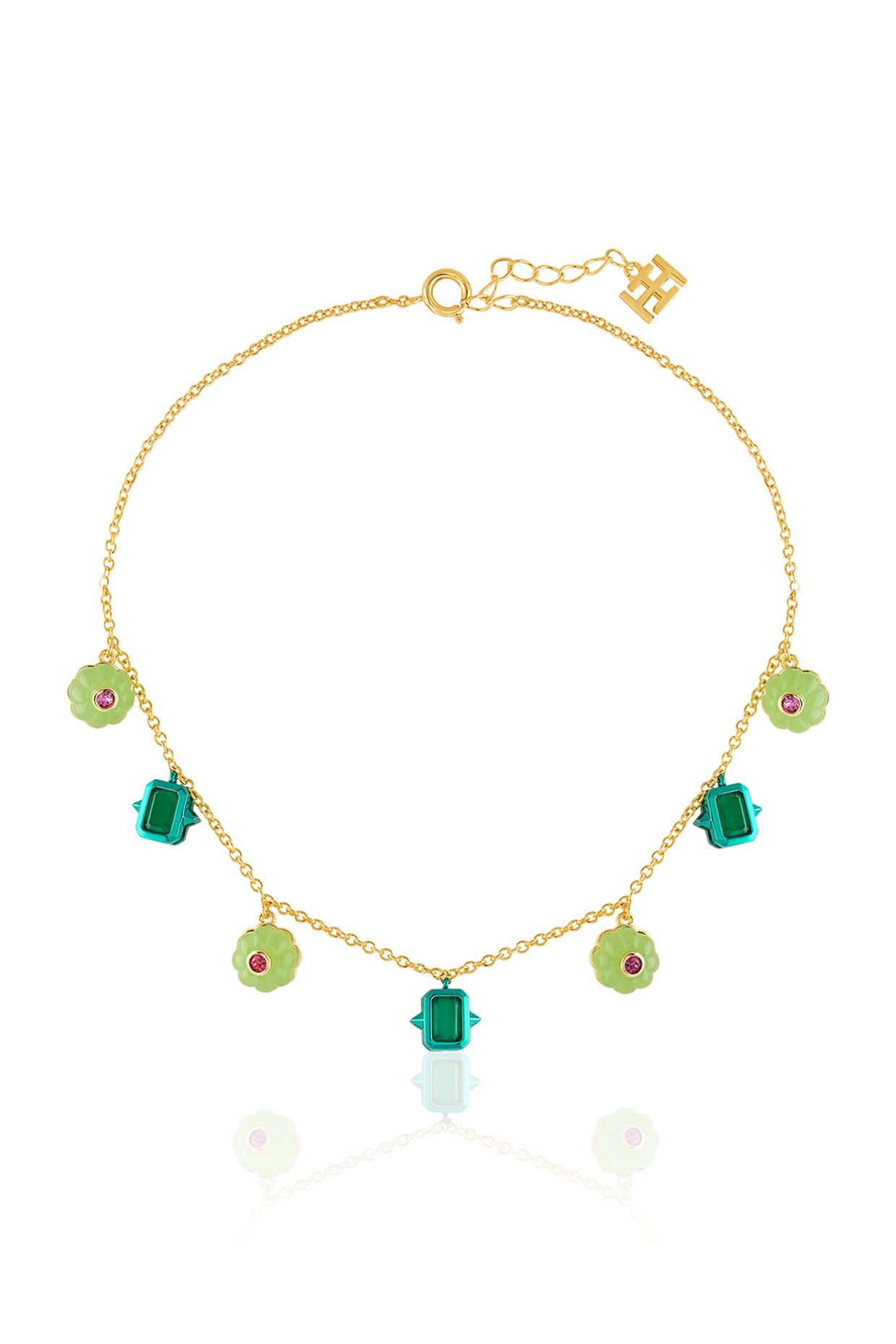 Enchanted Garden Charm Necklace 18Kt Gold Plated