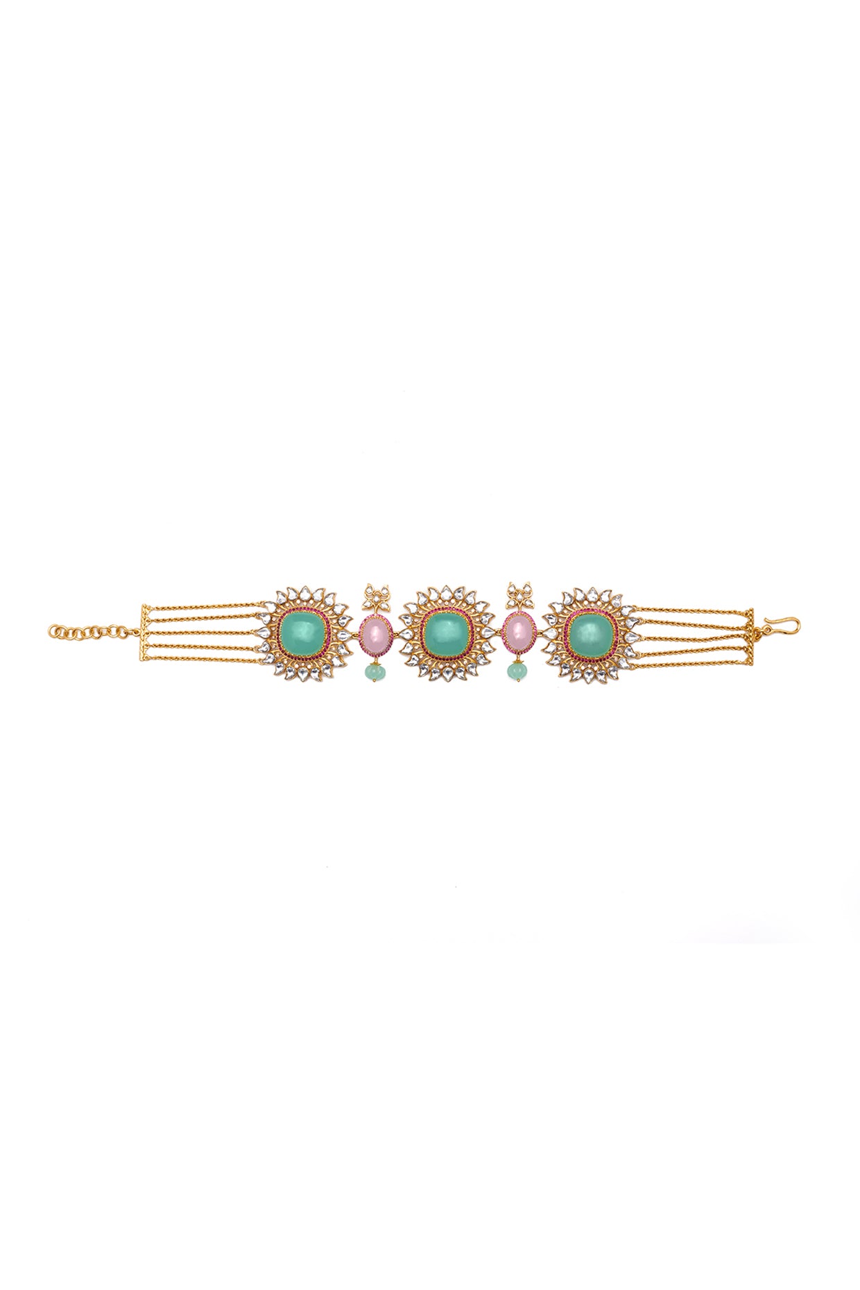 22kt Bouquet Of Hyacinth Choker Necklace