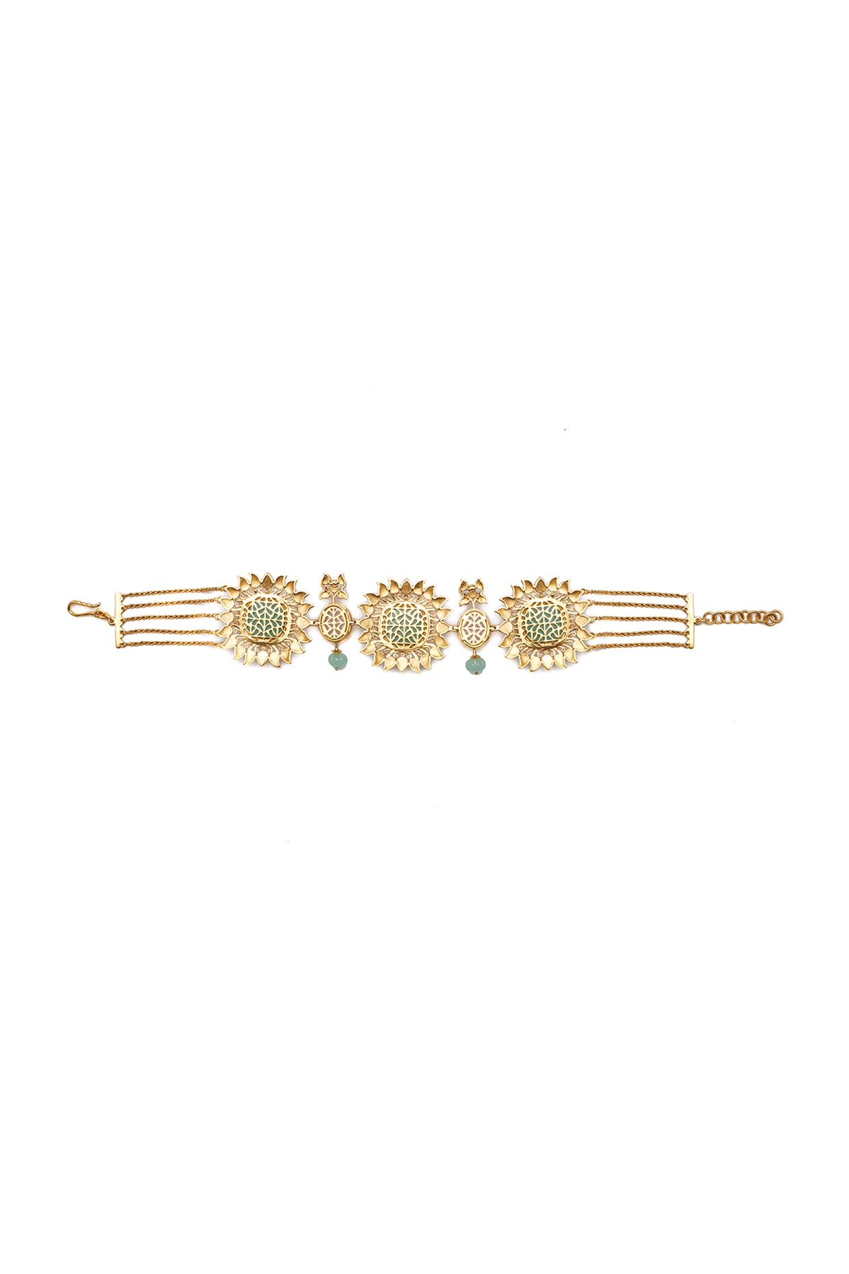 22kt Bouquet Of Hyacinth Choker Necklace