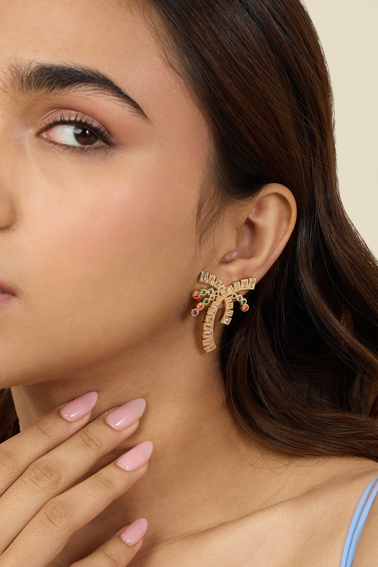 Palm Beach Earrings In 18Kt Gold Plated