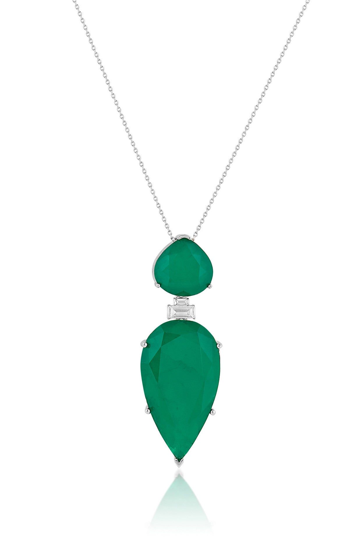 Pear Cut Emerald Pendant