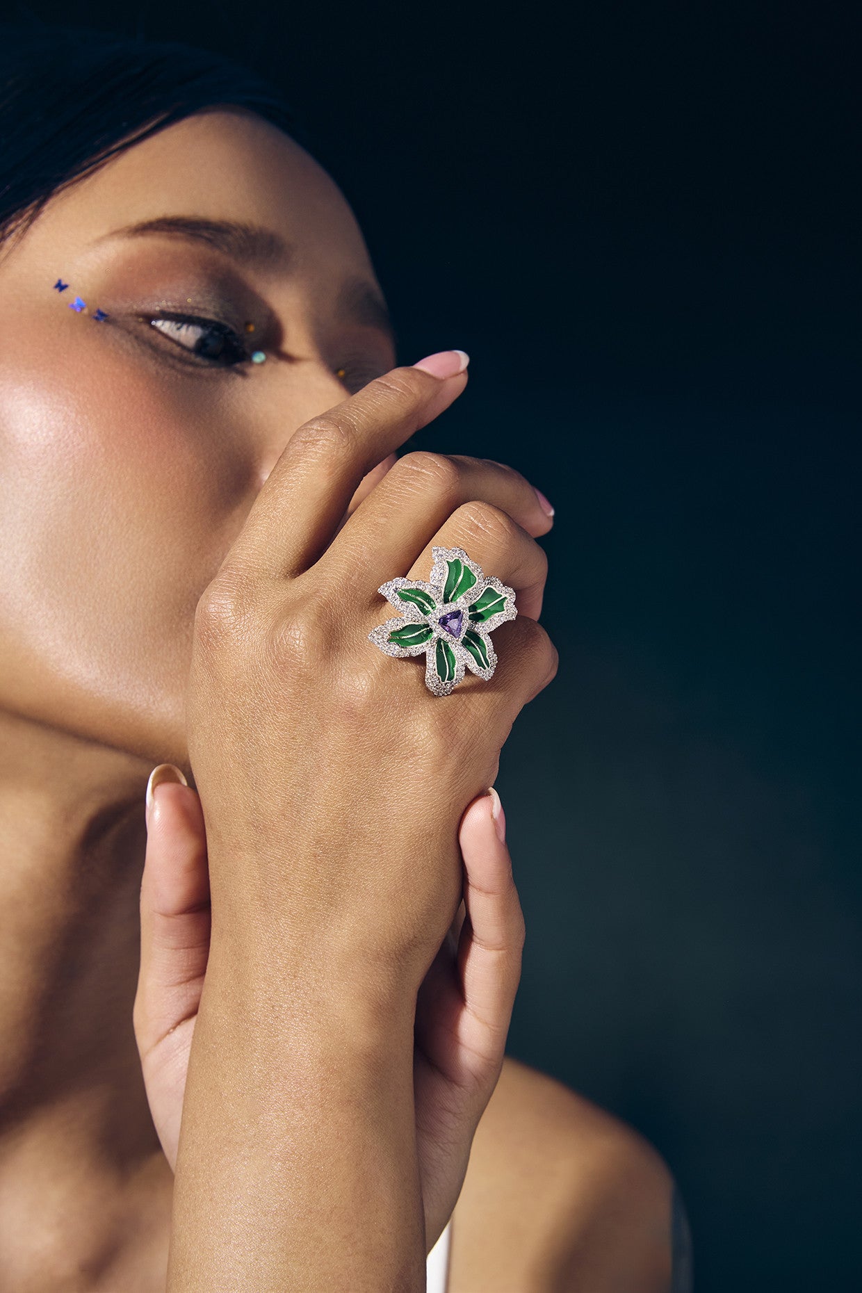 Phlox Ring Amethyst in Sterling Silver