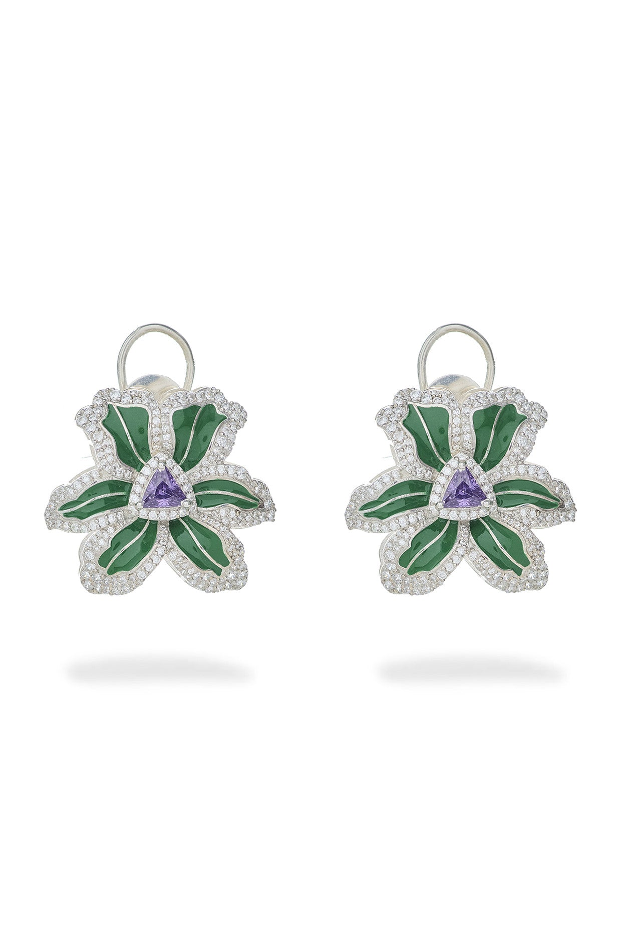 Phlox Stud Amethyst in Sterling Silver