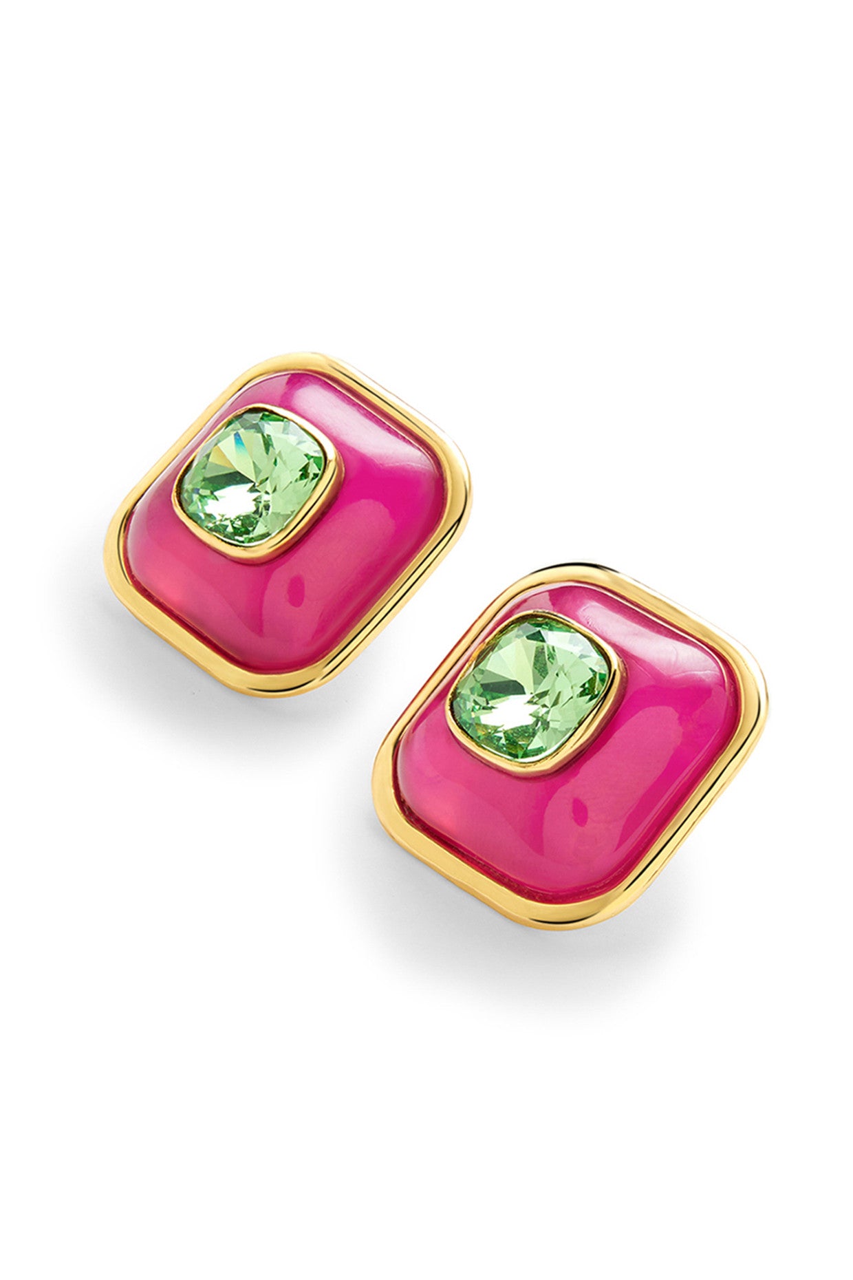 Pink & Green Classic Studs