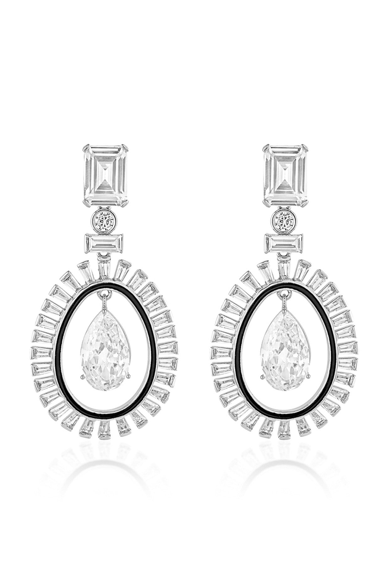 Plush Enamel Drop Earrings