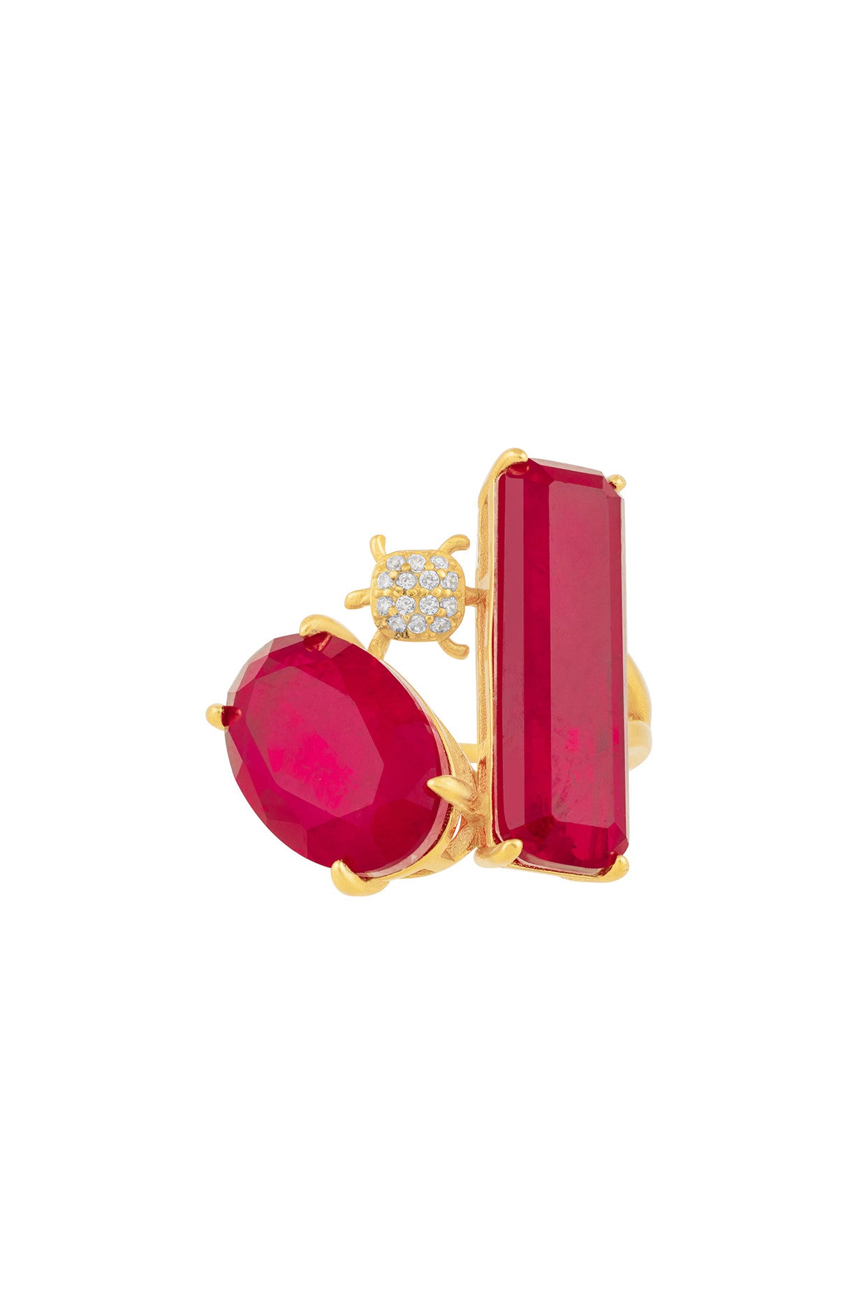 Ruby Rossette Open Statement Ring