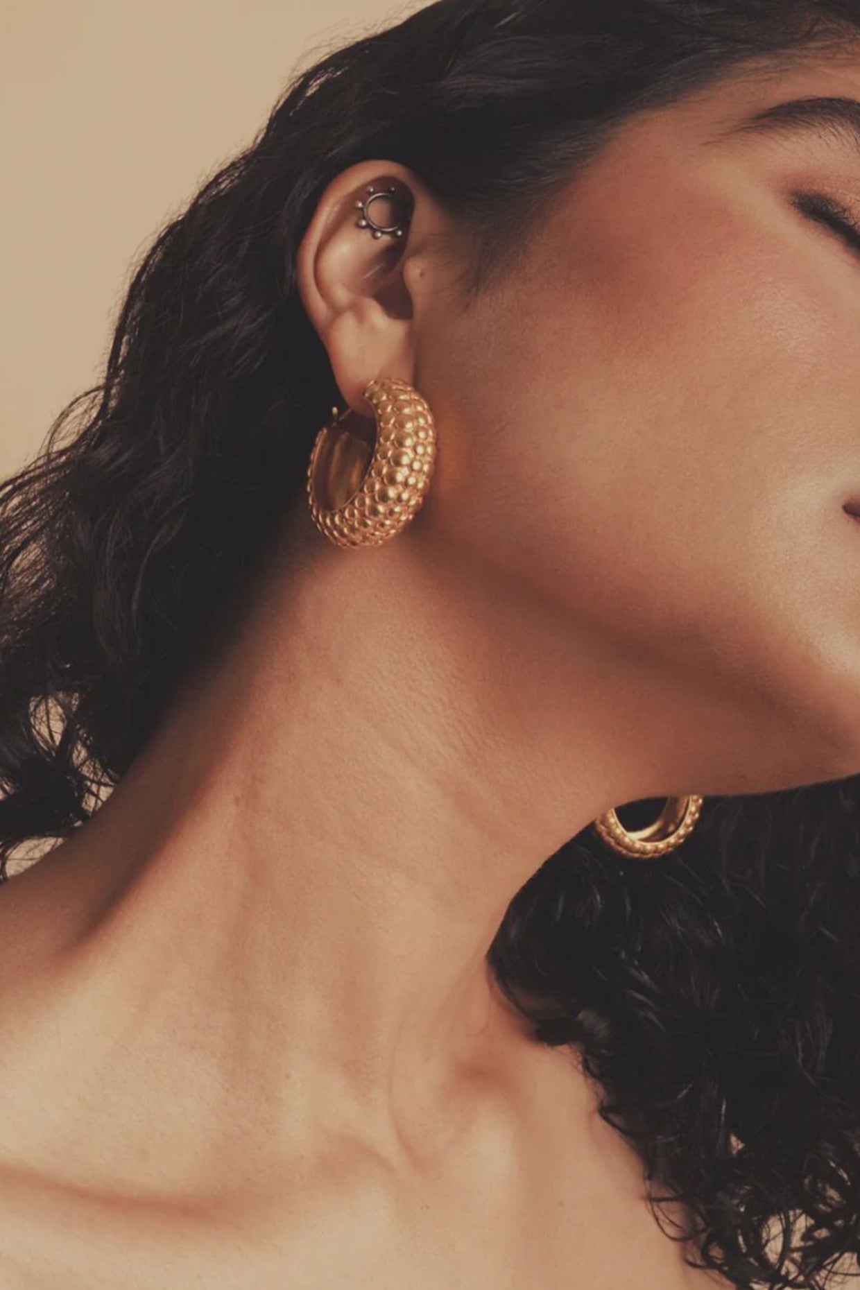 Gold Plated Cercles Hoops