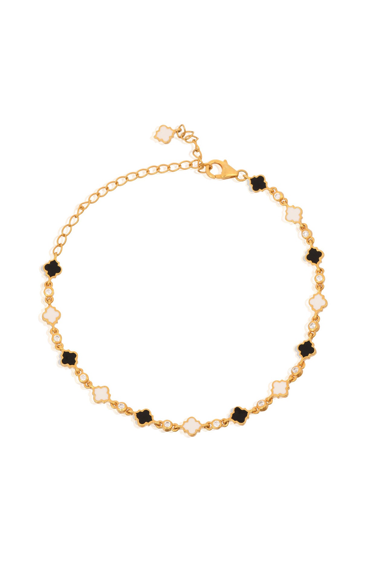 Reversible Ebony & White Tia Anklet
