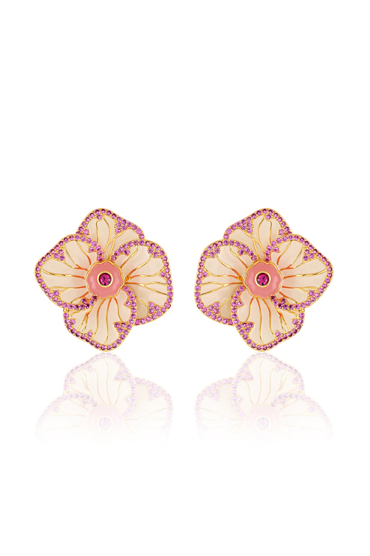 Rosé Frost Stud Earrings 18Kt Gold Plated