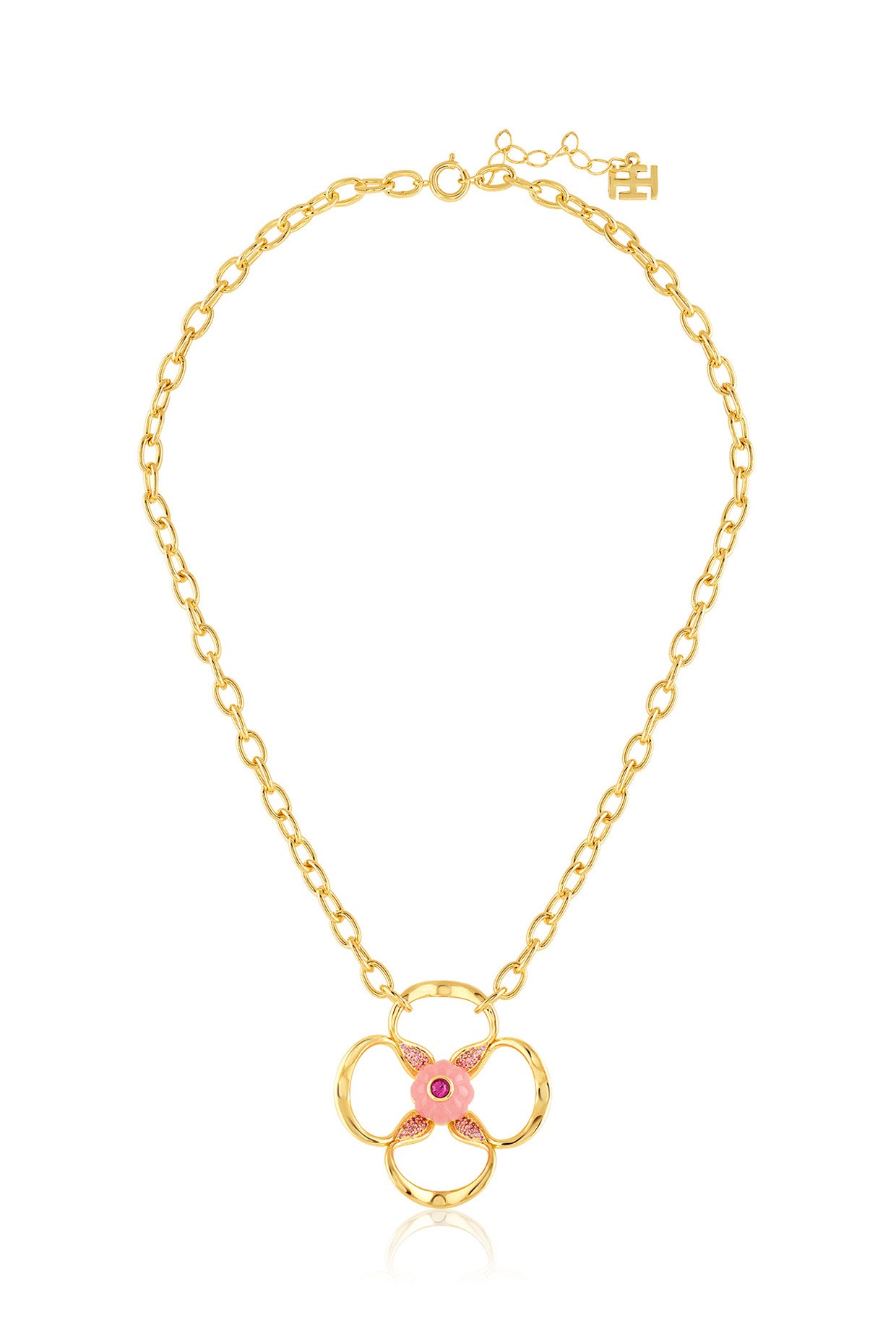 Rosé Glow Pendant Necklace 18Kt Gold Plated