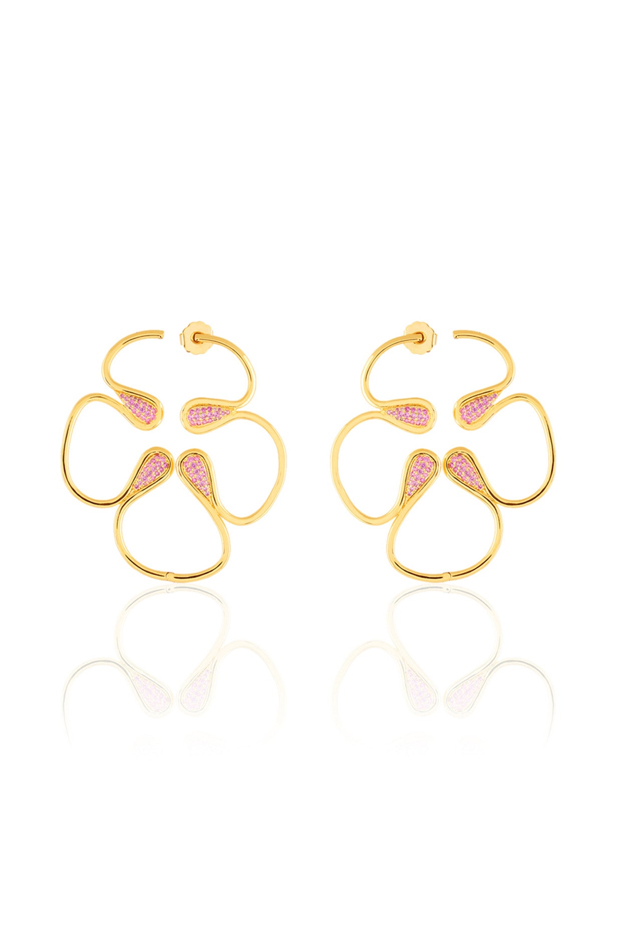 Rosé Radiant Stud Earrings 18Kt Gold Plated