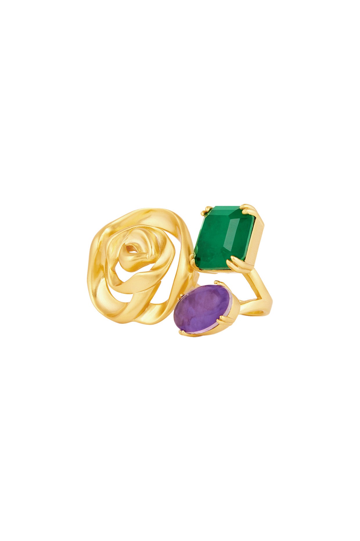 Rose Gems Open Ring