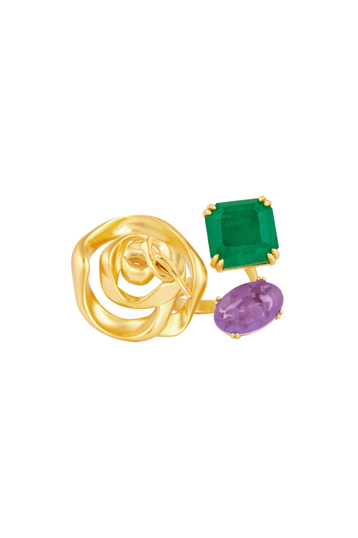 Rose Gems Open Ring