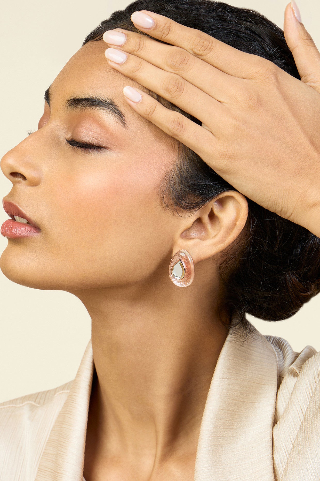 Rose Mirror Boondein Studs