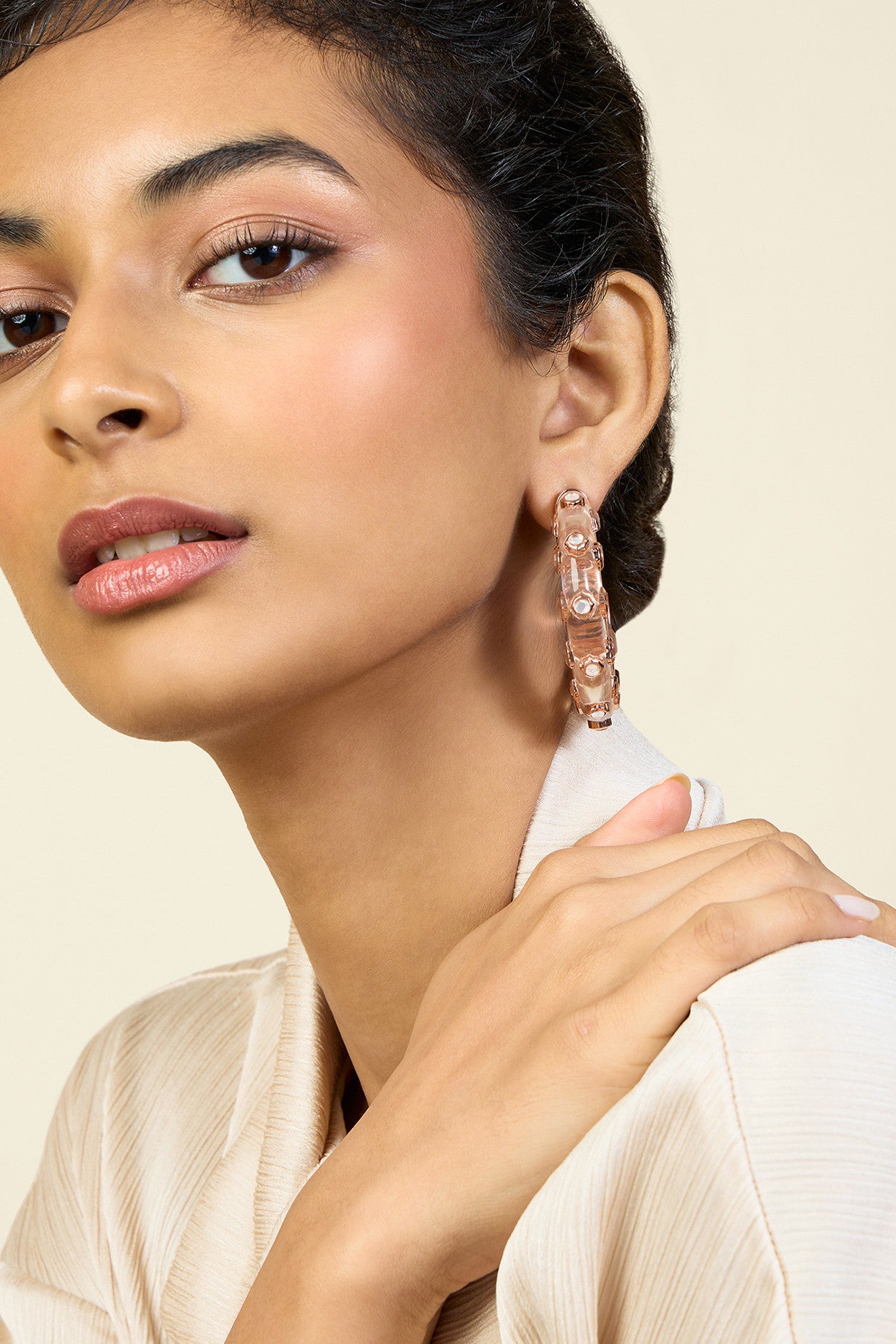 Rose Sona Statement Hoops