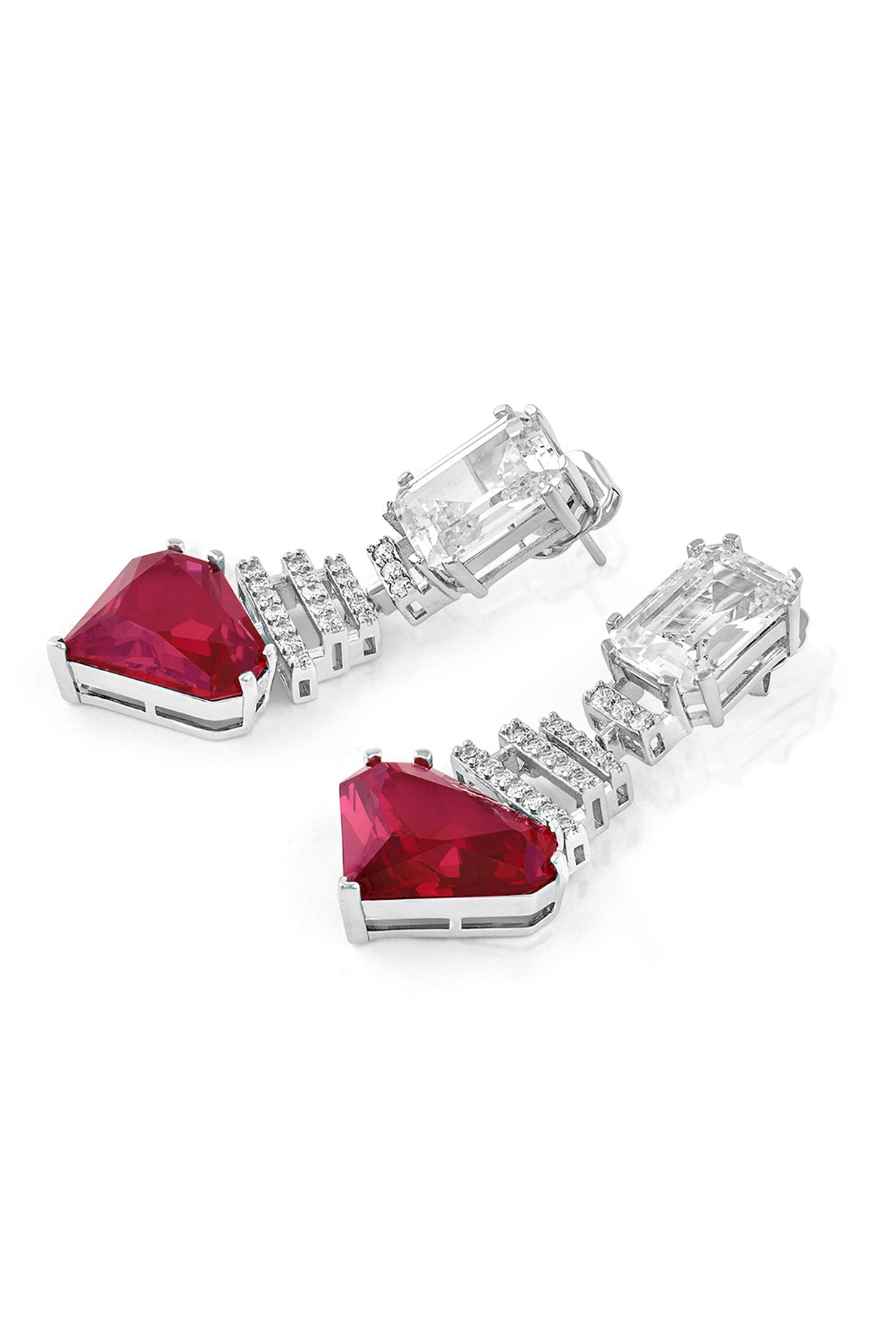 Ruby Corumdum Drop Earrings