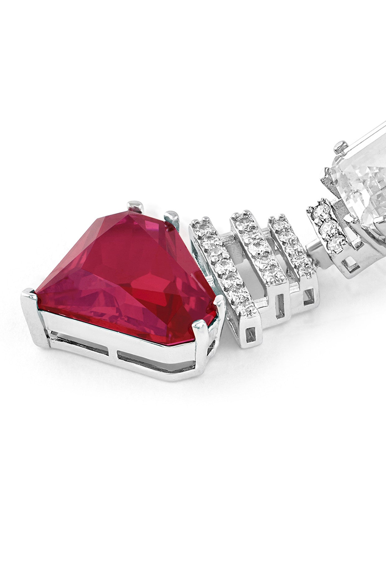 Ruby Corumdum Drop Earrings