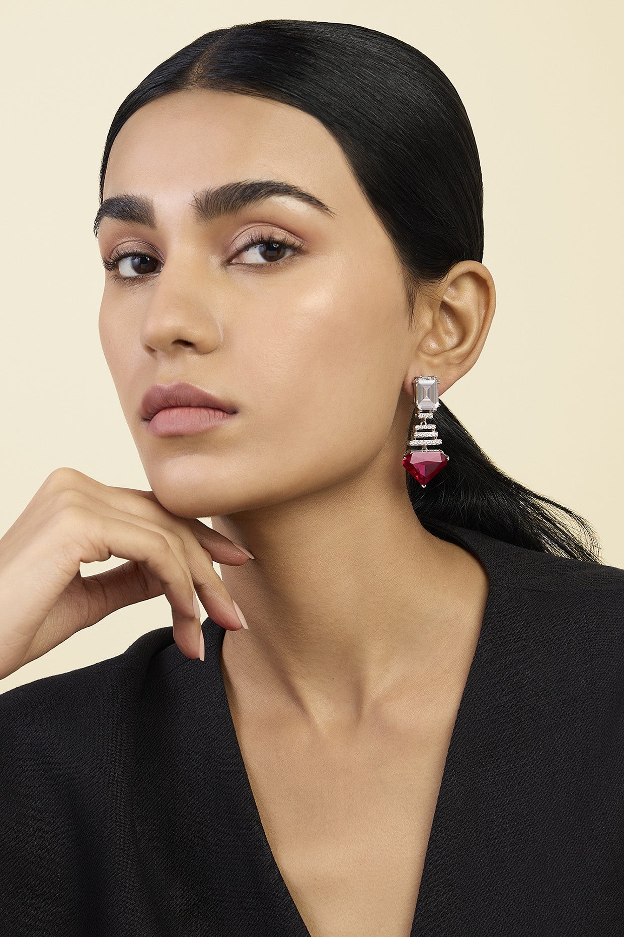 Ruby Corumdum Drop Earrings
