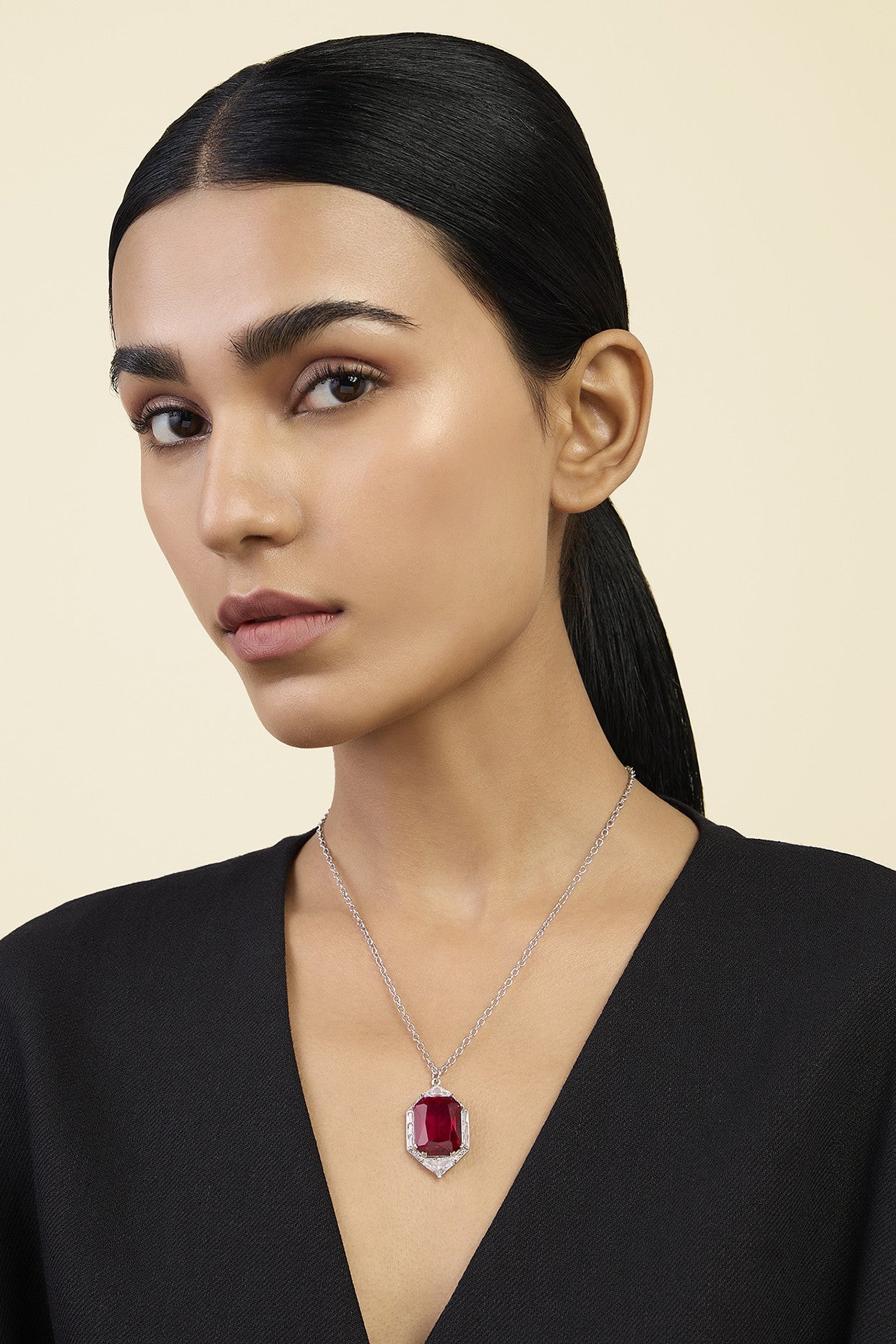 Ruby Corumdum Statement Pendant