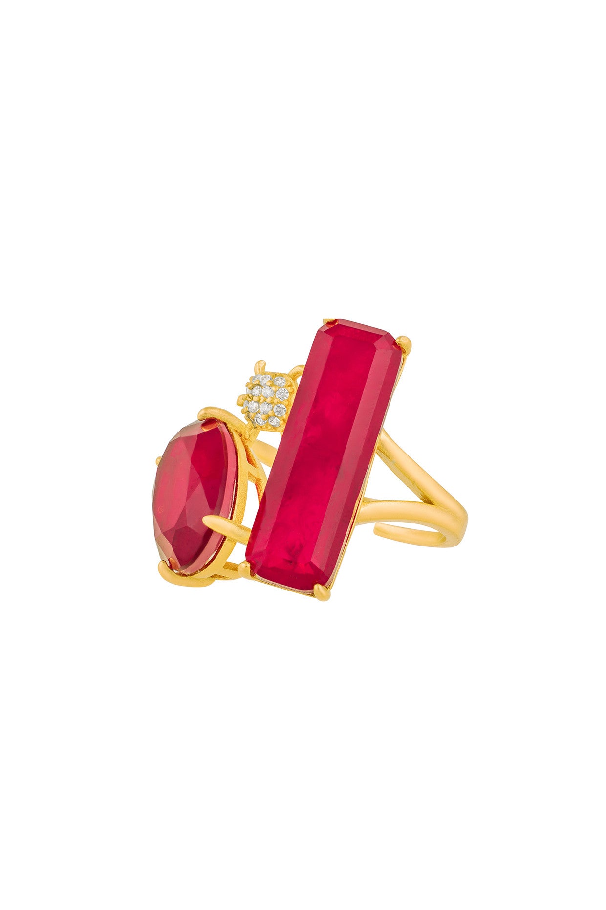Ruby Rossette Open Statement Ring